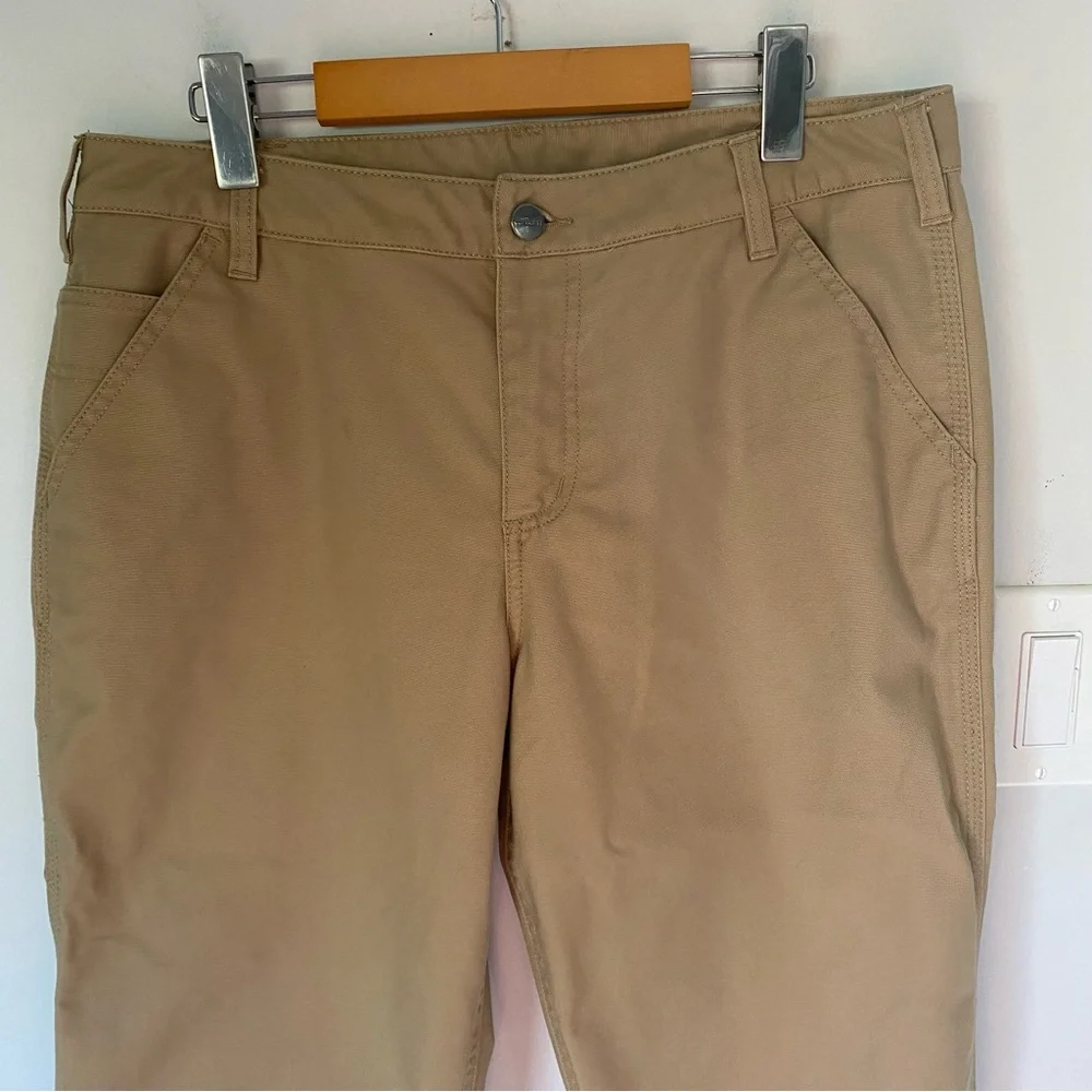 Carhartt Women's Tan Straight Leg Pants Size 12 Short - Picture 2 of 9